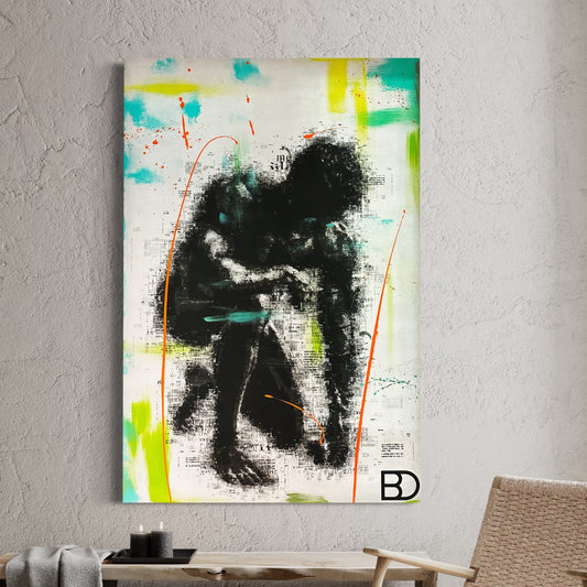 In this Exclusive Artwork you can experience the beauty of the muscular tattooed body using multiple techniques. A beautiful combination of black and grey Mixed-Media Photographic Art with colourful paint spray, drop and splatter.